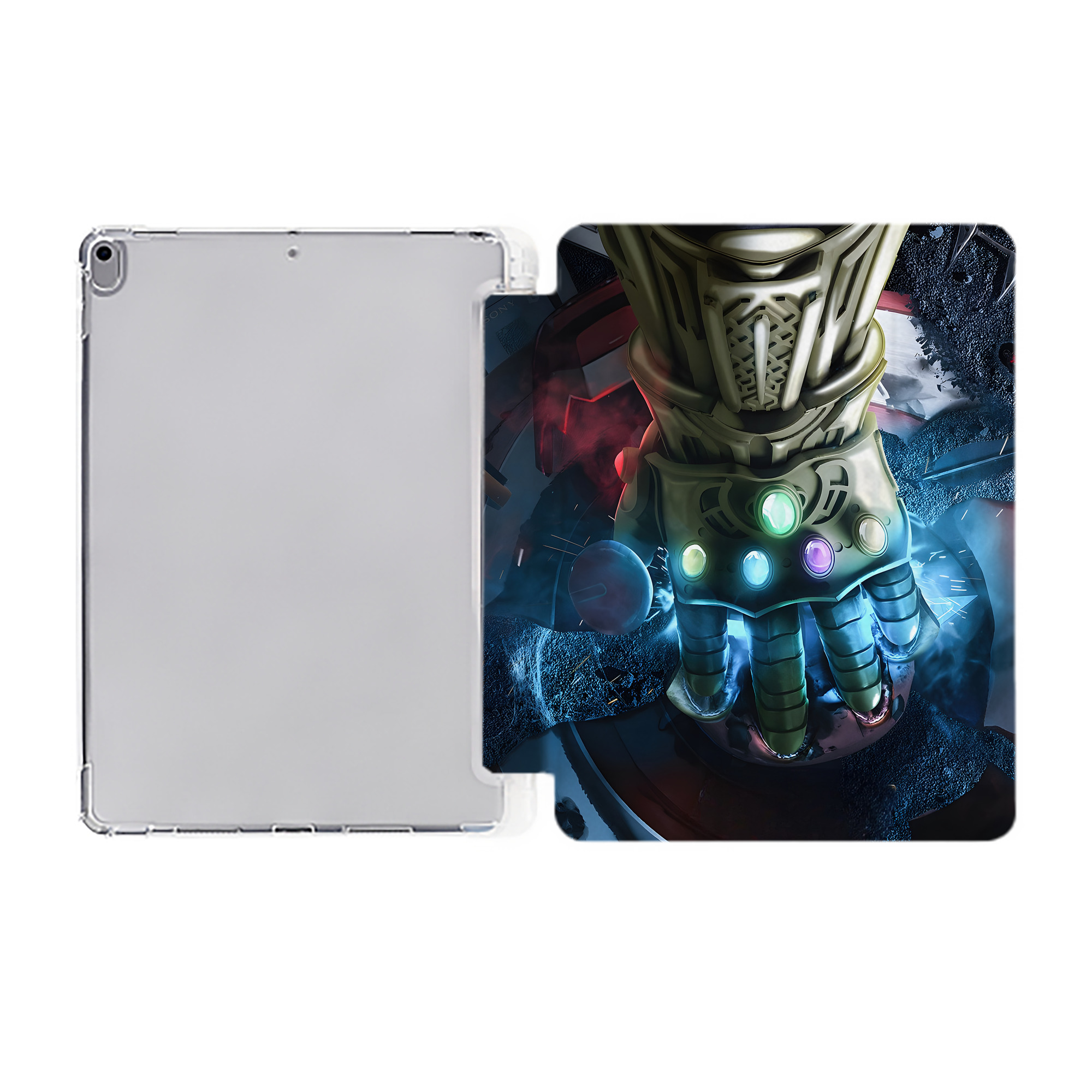 （画像用） アベンジャーズ The Avengers IPad ケース ペン収納付き 三つ折りスタンド PUレザー×シリコン 対応機種9.5/10.5/10.9インチ